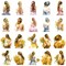 Wrapables Floral Fashion Women PET Scrapbooking Stickers for Junk Journals, Stationery, Card Making, DIY, Arts and Crafts, Water Bottles, Phones, Laptops (40pcs), Bouquet and Crown
